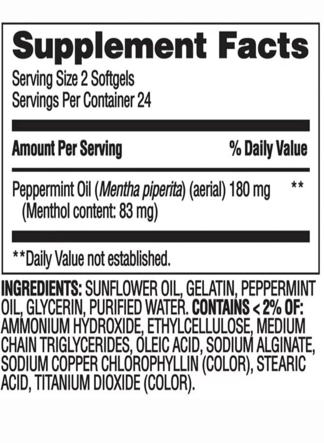 Create and Bundle Equate Peppermint Oil Softgels, 48 Count - Dietary Supplement for Enhanced Digestive Health, Natural Peppermint Extract, Supports Gastrointestinal Comfort + Create Sticker - Image 2